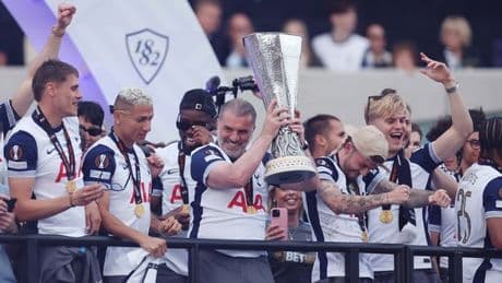 Ange Postecoglou makes clear statement on Spurs future at Europa League trophy parade