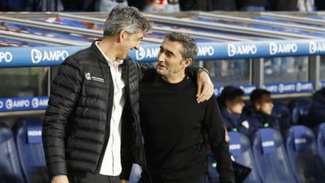 Imanol quiere mantener el invicto en Anoeta en su último derbi con la Real