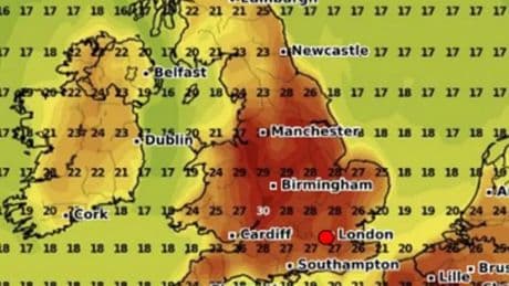 Exact time UK temperatures to hit 30C in Bank Holiday scorcher