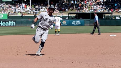 Oswald Peraza belts homer with future roster spot in doubt: ‘special moment’
