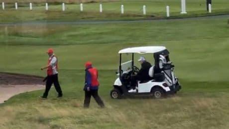 Donald Tump golf video sparks controversy and goes viral for bizarre reason