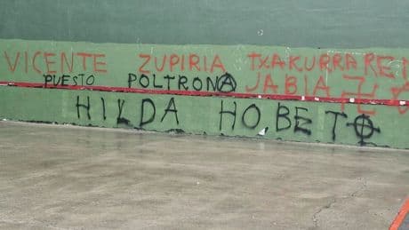 Erne exige el rechazo «claro y sin excepciones» de todos los partidos a las pintadas contra la Ertzaintza y Zupiria