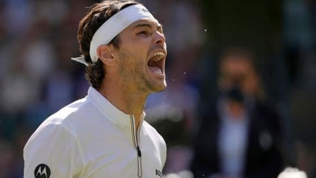 Wimbledon: Taylor Fritz beats Karen Khachanov for his first semifinal at the grass-court Slam