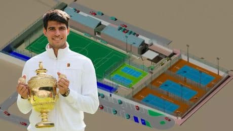 Así será la Ciudad del Tenis Carlos Alcaraz de Murcia: tres pistas, dos más de pickleball, zonas recreativas, grafitis deportivos...