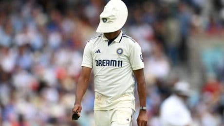 Mohammed Siraj’s comic mistake turns Test for England as Harry Brook and Joe Root set up thrilling finale
