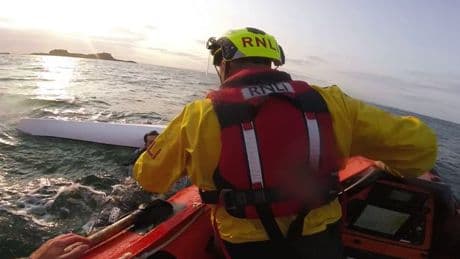 Lifeboat crew rescue capsized kayaker in dangerous waters after dramatic call-out