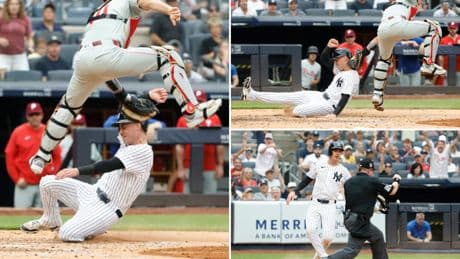 J.T. Realmuto wows with leaping tag to get Cody Bellinger at plate in unreal play