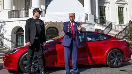 Tesla stock ready to sink again as Musk-Trump feud heats up and president targets first buddy’s subsidies