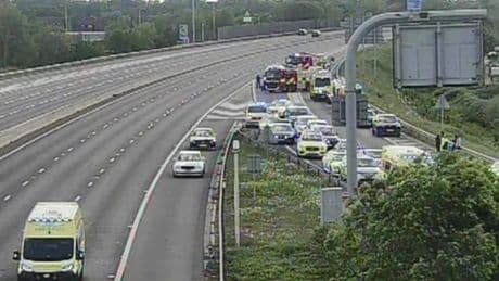 Major motorway CLOSED in both directions after ‘serious’ crash with multiple air ambulances landing