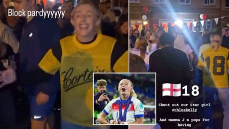 Lionesses hero Chloe Kelly throws huge street party in hometown to celebrate Euro 2025 glory