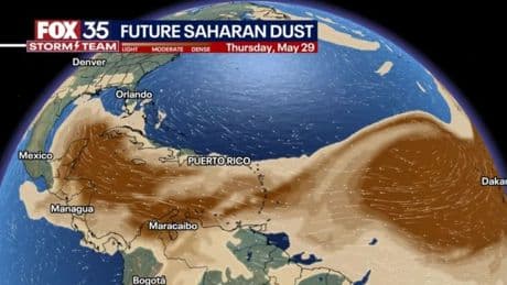 Saharan dust cloud hits the US and threatens to drop ‘dirty rain’
