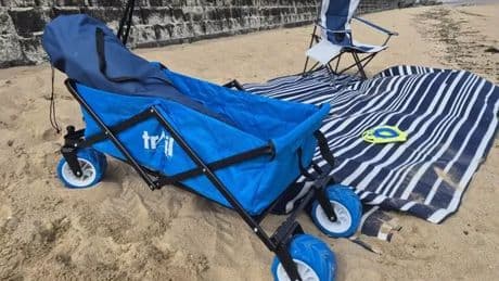 'I took my family to the beach to test out a trolley - it's incredible for days out'