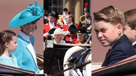 Trooping the colour, la parata a Londra: Carlo in carrozza (per motivi di salute), Kate Middleton e il look coordinato con Charlotte, William con la fascia nera al braccio. Le curiosità