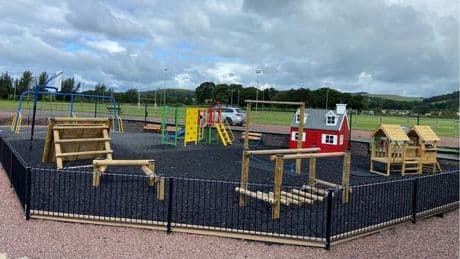 Biggar rugby club opens expanded playpark at home ground