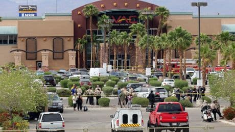 AP PHOTOS: Las Vegas Gym Shooting Photo Gallery