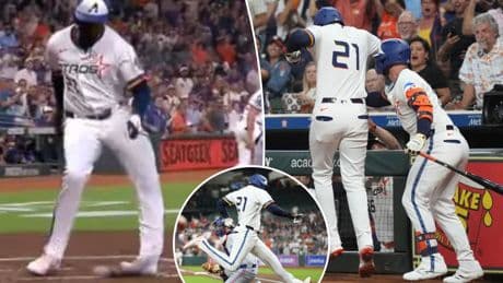 Astros’ Yordan Alvarez suffers scary ankle injury while stepping on home plate