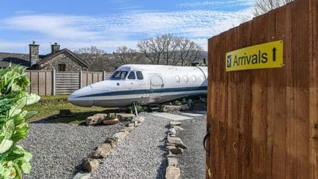 Dad turns 1970s private jet into holiday home - complete with original cockpit