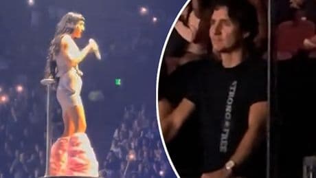 Beelden: Justin Trudeau gespot bij Katy Perry concert