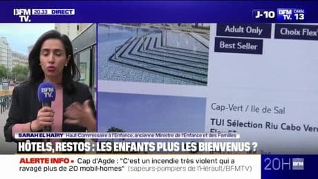 LE DOSSIER DU 20H - Hôtels, restaurants... le gouvernement veut s'attaquer aux espaces "no kids"