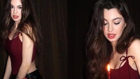 Su Burcu Yazgı Coşkun'un 20 yaş pozları! Bordo kombini dikkat çekti
