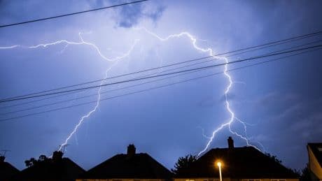 Thunderstorm warning brings dry and sunny spell to crashing end