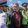 Activist Peter Tatchell claims protestors at pro-Palestine march called him 'Zionist scum' and accuses stewards of having him arrested 'for shouting anti-Hamas slogans'