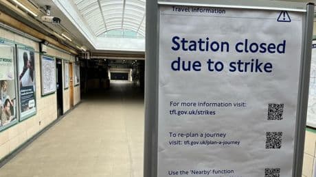 Hospitality suffers ‘sharp decline’ in bookings as strikes cripple Tube service