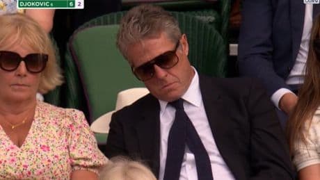 Hugh Grant does ‘the most Hugh Grant thing ever’ by falling asleep at Wimbledon