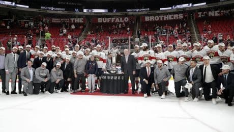 Clinching a third consecutive trip to the Stanley Cup Final didn't lead to celebrating for Panthers