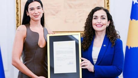 Dua Lipa awarded Kosovo citizenship as children’s choir delivers adorable tribute