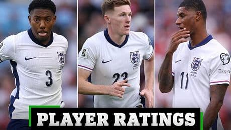 England 2-0 Andorra - PLAYER RATINGS: Which star 'looked rusty'? Who was 'in and out of the game'? And which surprise name gave an 'assured display'?