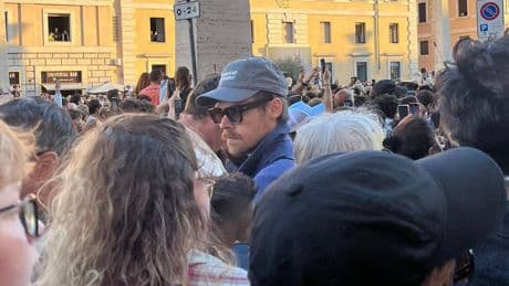 Harry Styles spotted in crowd during Pope Leo XIV’s first address in Rome