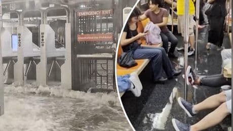 Noodweer zorgt voor onder water gelopen metro's in New York