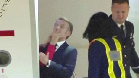 Moment Emmanuel Macron snubbed by furious wife after she slaps him during row