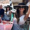 Lauren Sánchez opts for 'old Hollywood glamour' and 'playful garter', says stylist, as Jeff Bezos and his wife depart their Venice hotel after three-day wedding extravaganza