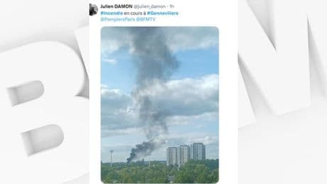 Gennevilliers: un important incendie en cours dans un entrepôt d'une société d'accessoires pour poids lourd