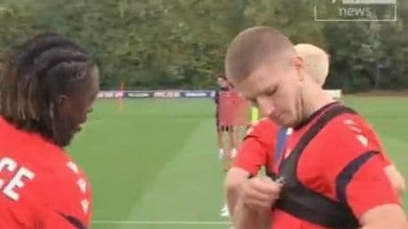 Adam Wharton makes gesture at Sky Sports reporter after overhearing transfer question