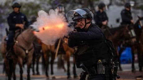 Los Angeles: AFP-Fotograf durch Gummigeschosse verletzt