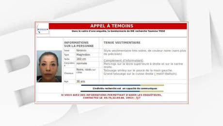 Drôme: un appel à témoins lancé par la gendarmerie après la disparition d'une femme de 38 ans