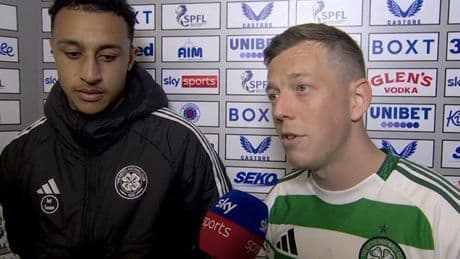 Callum McGregor laughs off Rangers penalty claim as Celtic captain argues 'it was a foul on me if anything'
