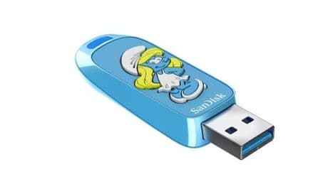 SanDisk Smurfs USB Flash Drive 256GB, almacenamiento divertido
