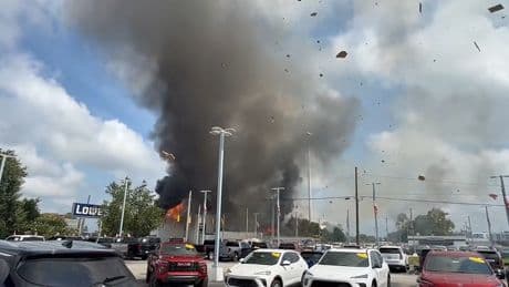 Gasleitung explodiert - Tausende Trümmer schießen in die Luft