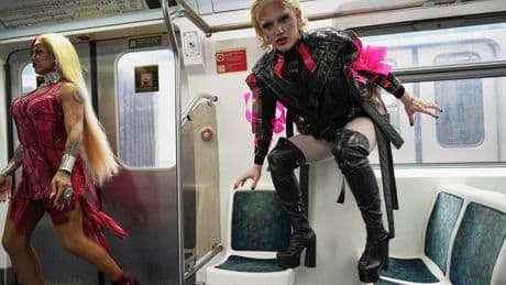 AP PHOTOS: LGBTQ+ models showcase Lady Gaga-inspired outfits at Rio de Janeiro train station
