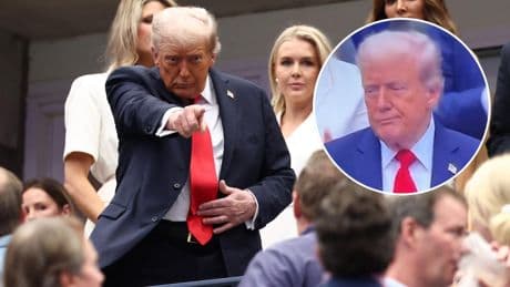 Donald Trump en la final del US Open: retrasó el inicio, fue abucheado y dejó una curiosa reacción cuando ganó Alcaraz