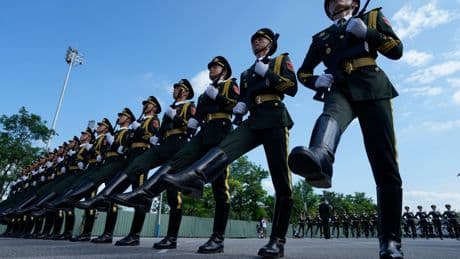 China is showing off its weaponry in a tightly controlled military parade