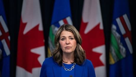 Alberta panel member says to ask Premier Danielle Smith about idea to cut aid to some newcomers