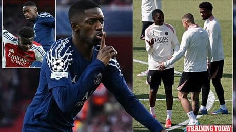 Ousmane Dembele WILL be fit to face Arsenal again after hobbling off in Champions League semi-final first leg as PSG are given major boost
