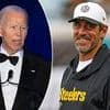 Aaron Rodgers mocks Joe Biden's mental decline when asked about his new Steelers teammates