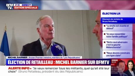 Retailleau président des Républicains: pour Michel Barnier, Bruno Retailleau est capable de rester au gouvernement "s'il met l'intérêt du pays au dessus"