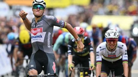 Tour de France: Mathieu van der Poel gewinnt zweite Etappe der Tour de France